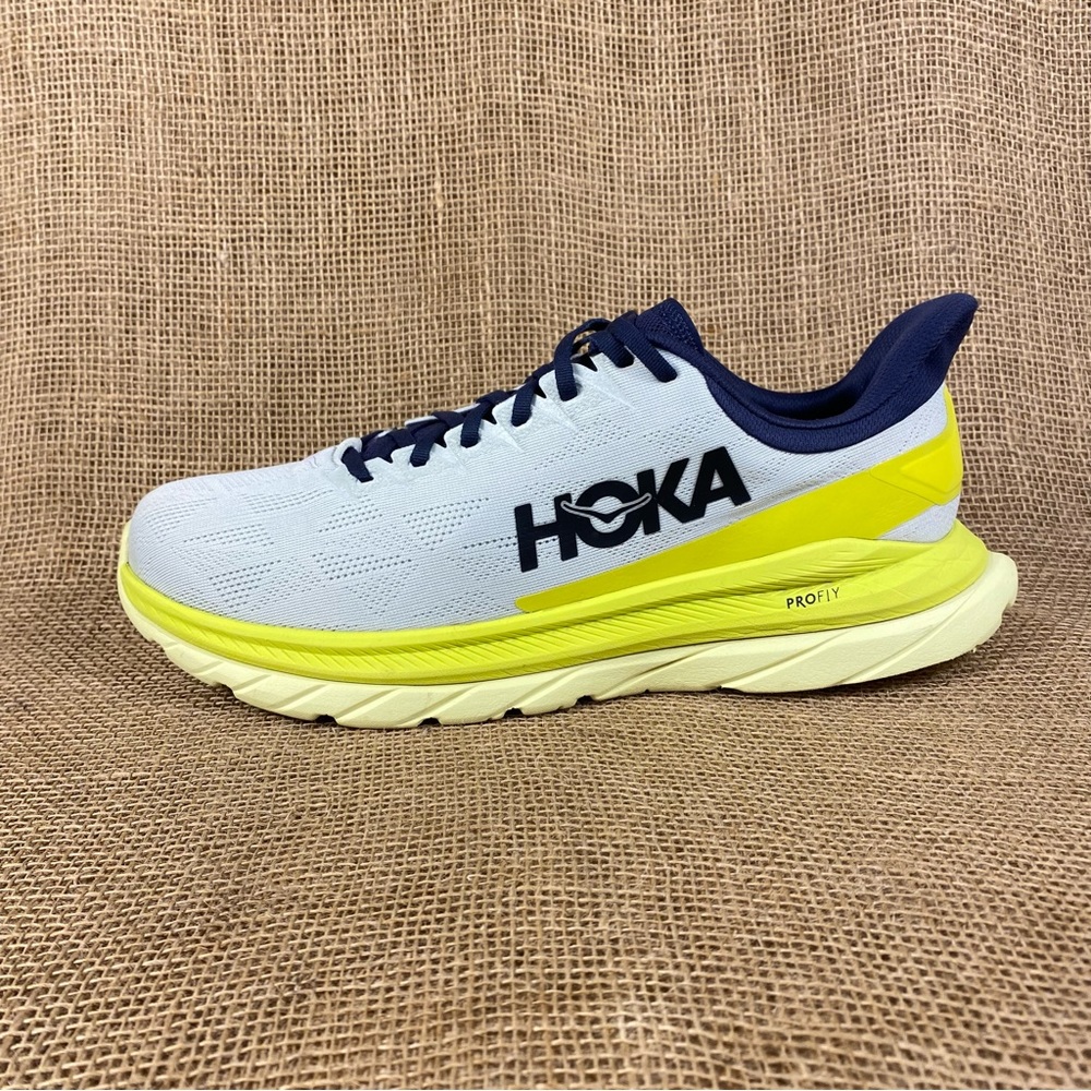 🛑SOLD🛑  Hoka One One Running Shoes Mach 4 Walking White Neon Lite Weight 12 D - Picture 2 of 13